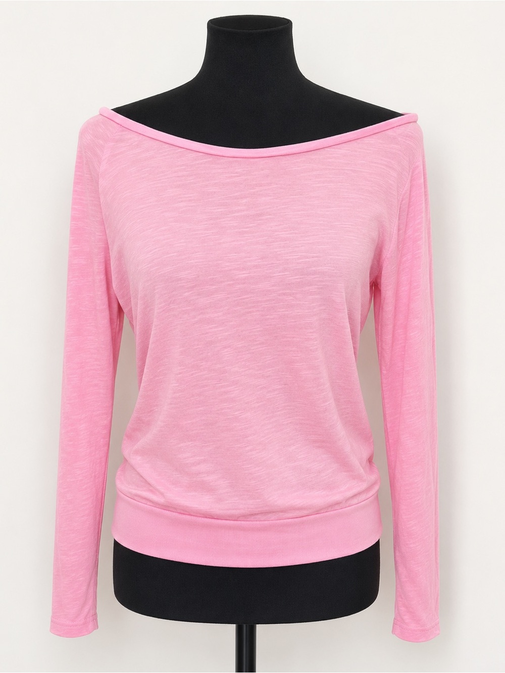 PINK Victoria's Secret Light Pink Off-Shoulder Long Sleeve Top